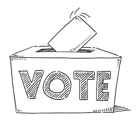 Blog sobre el diseño o dibujo heráldico. Ilustración de Votar Texto Sobre El Dibujo De La Urna y ...