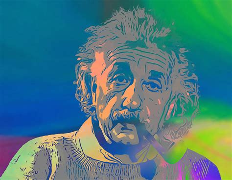 Albert Einstein Pop Art Smoking Digital Art By Dan Sproul
