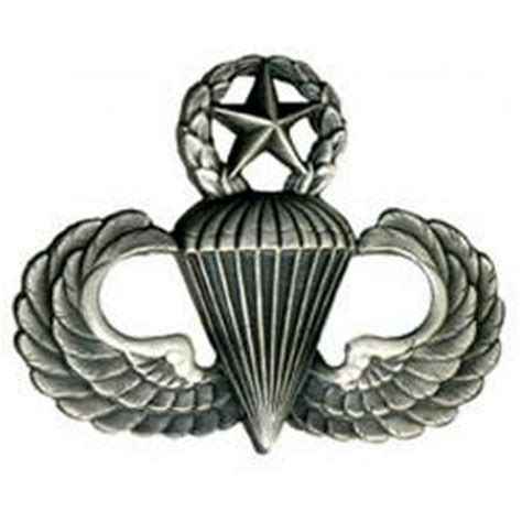 Army Master Parachutist Badge Oxidized Finish