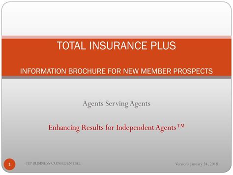 Ppt Total Insurance Plus Information Brochure For New Member