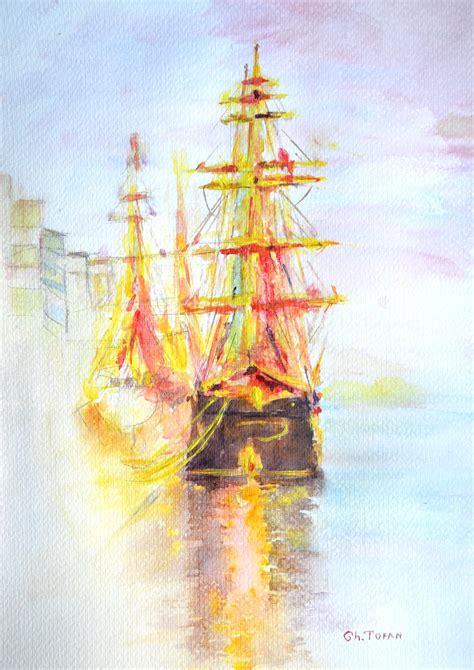 Ship Watercolor At Explore Collection Of Ship