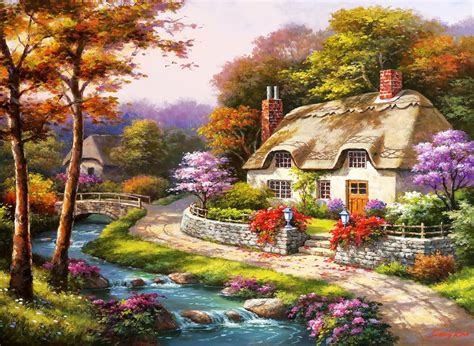 Spring Cottage 500 Pieces Anatolian Puzzle Warehouse