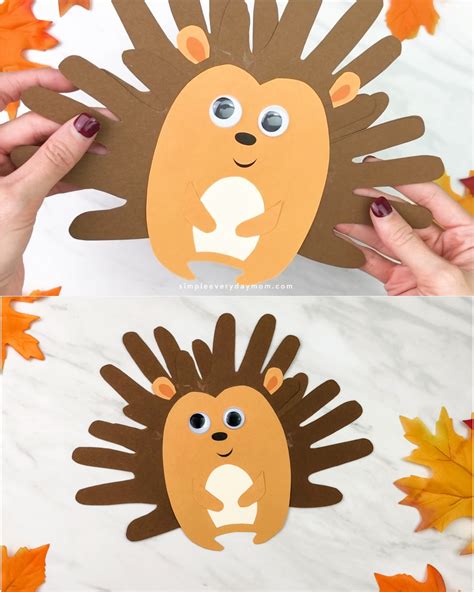 This Simple Handprint Hedgehog Is A Fun And Festive Fall Craft For Kids