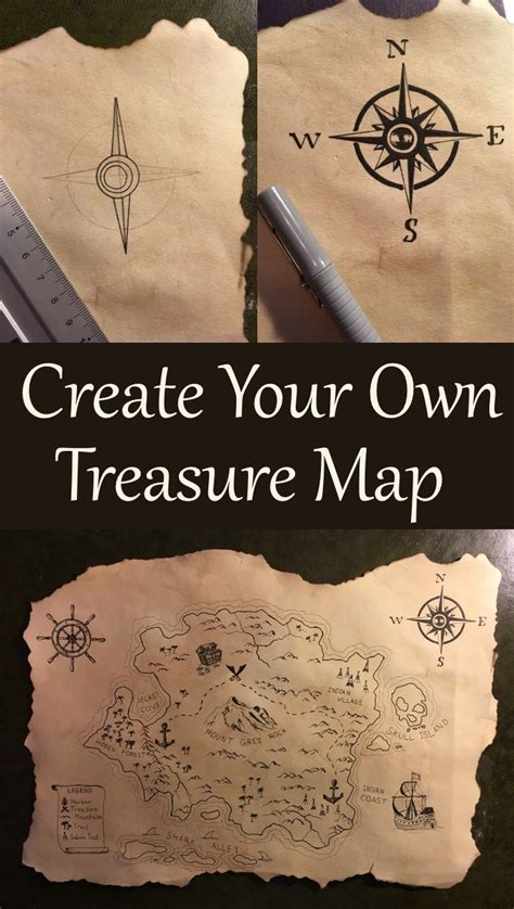 Diy How To Create And Draw A Treasure Map Treasure Maps For Kids