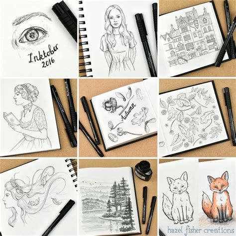 Inktober Drawing Challenge My Sketchbook Pages Days To By