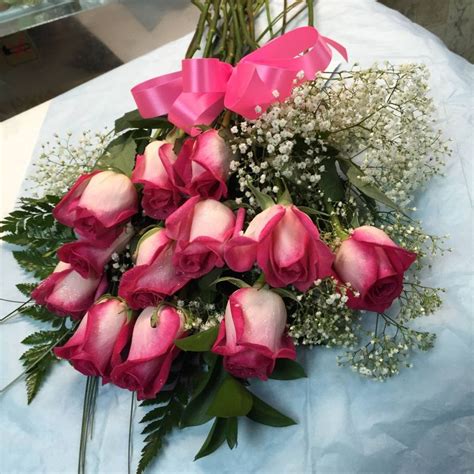 Dozen Pink Roses Myflowerstogo
