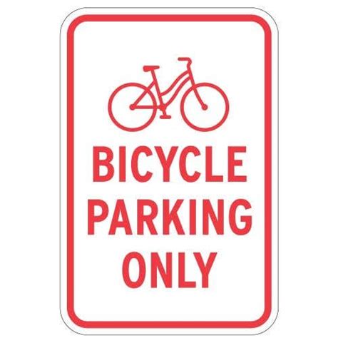 Parking Signs Bicycle Parking Only Aluminum Sign Designate Bicycle