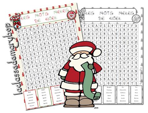 Mots mêlés de Noel Cycle 3  Coloriage noel, Mots meles, Coloriage