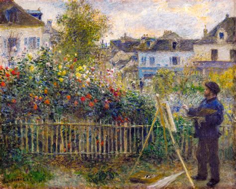 Renoir Monet Painting In His Garden At Argenteuil 1873 Art Etsy Uk