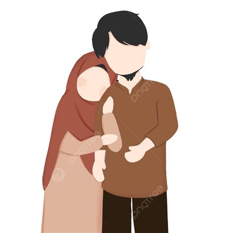 Gambar Ilustrasi Romantis Pasangan Muslim Pasangan Romantis Pasangan