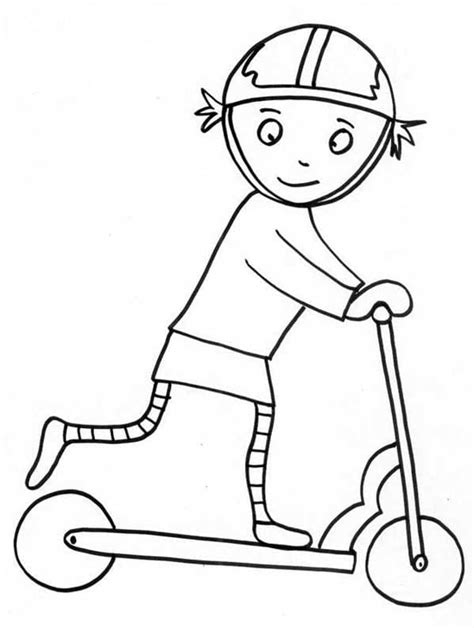 Desenhos De Patinete Para Colorir Pintar E Imprimir Colorironline Com