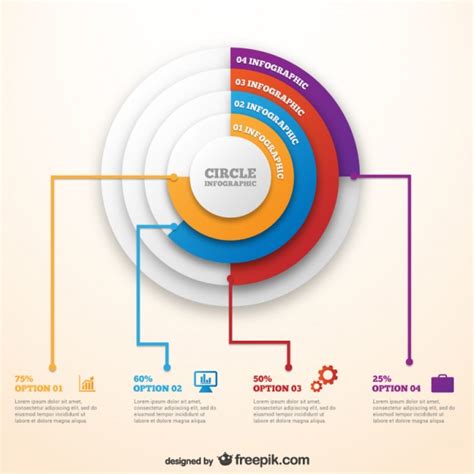 Free Vector | Circle infographic template