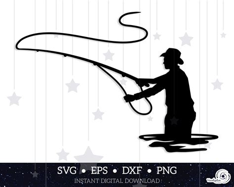 Fishing Design Fishing Png Fishing Svg Vector Dxf Cut Files Fishing Rod