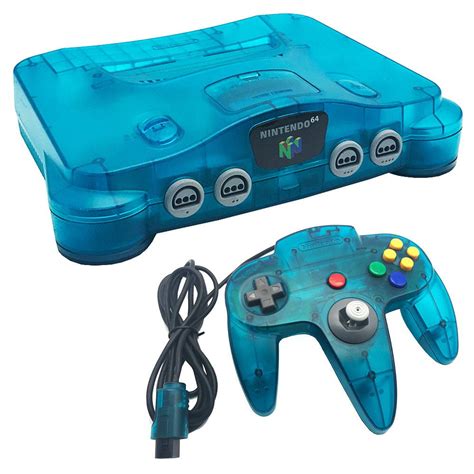 Ice Blue Nintendo 64 Console System N64 Refurbished