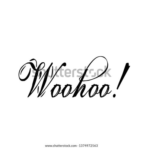 Woohoo Text Typography Print Use Poster Stock Vector Royalty Free