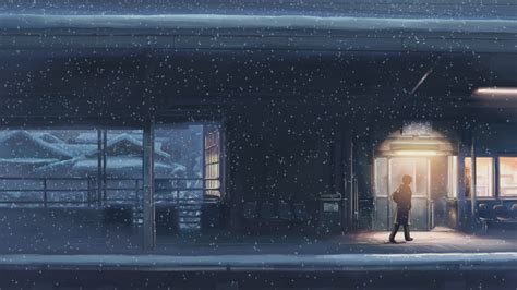 Wallpaper 5 Centimeters Per Second Makoto Shinkai Anime Snow