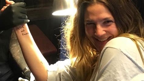 Drew Barrymore Gets Tattoo On Her Wrist For Daughters