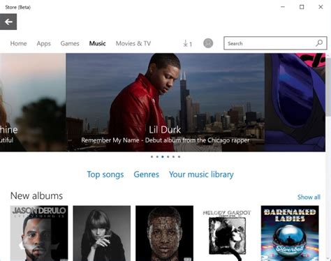 Microsoft Adds Music Section To The Unified Store Experience In Windows