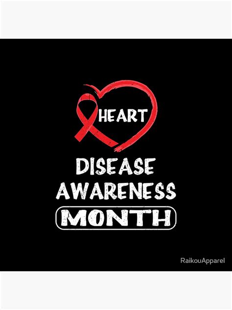 Heart Disease Awareness Month Poster For Sale By Raikouapparel