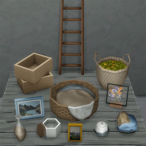 Eco Lifestyle Living Clutter · Sims 4 Cc Objects