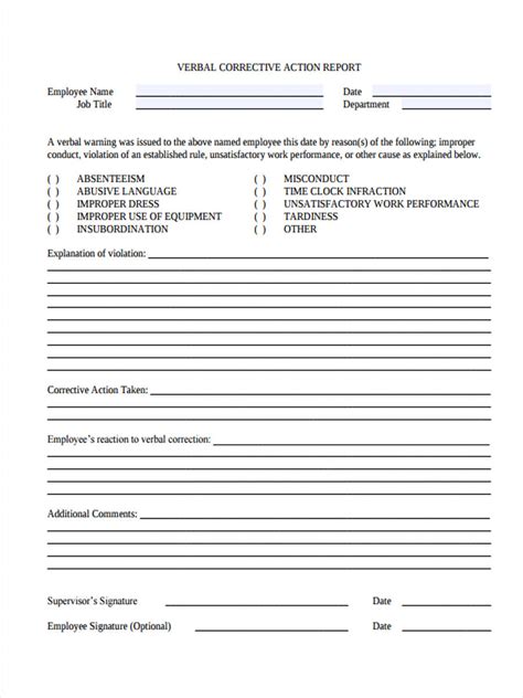 Employee Written Warning Template Free New 23 Employee Write Up Form