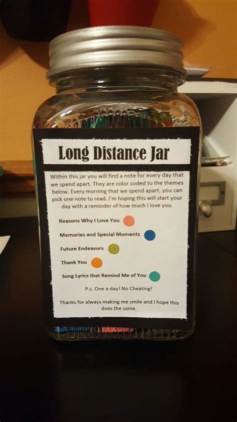 Gift for boyfriend long distance relationship. Long distance relationship jar for your loved ones Men ...