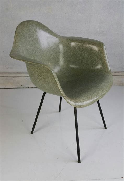 Seafoam Green Charles Eames Armshell Chair Second Year Production X
