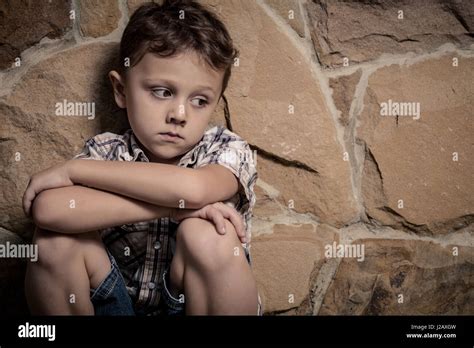 Sad Little Boy Stock Photo Alamy