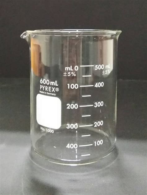 บีกเกอร์แก้วทรงเตี้ย 600 Ml Beaker Low Form Pyrex Labsister จำหน่าย