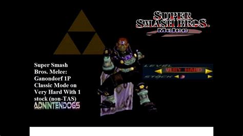 Super Smash Bros Melee Ganondorf 1p Classic Mode On Very Hard With 1