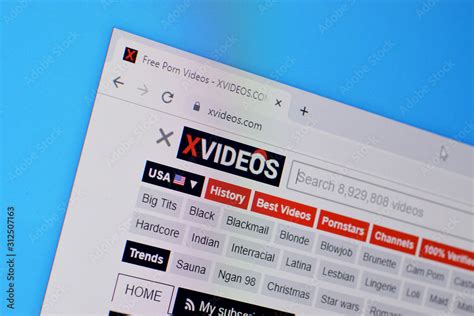 Homepage Of Xvideos Website On The Display Of Pc Xvideos Com Stock Adobe Stock