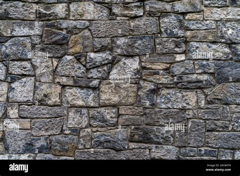 Old Rustic Stone Wall High Quality Texture And Background Stock Photo