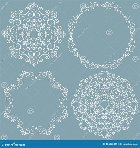 A Circular Pattern Of Hand Drawn Swirls Stock Vector Illustration Of