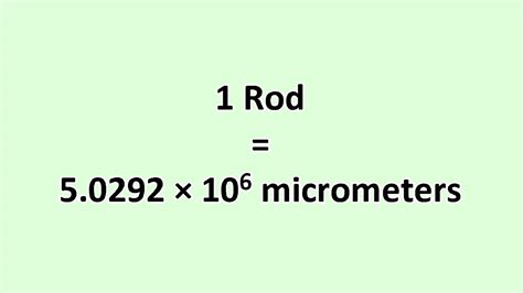 Convert Rod To Micrometer Excelnotes