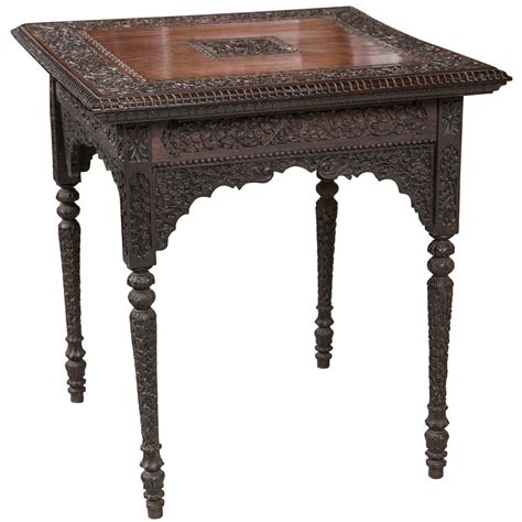 Anglo Indian Carved Rosewood Table At 1stdibs