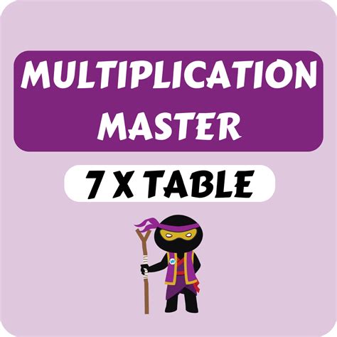 Multiplication Master X7 Table Vocabulary Ninja