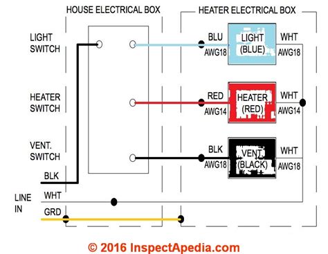 Wiring diagrams for lights with fans and one switch. Bathroom Fan And Light Wiring Diagram