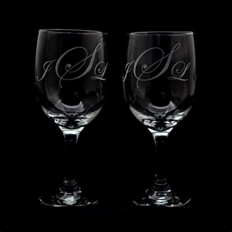 Items Similar To Personalized Wine Glasses Custom Etched Glass Set