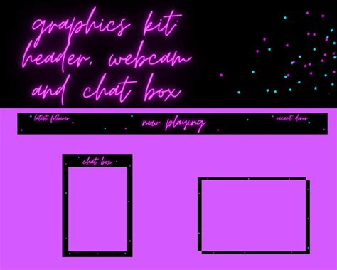 Pink Neon Stream Package Neon Pink Twitch Panels Pink Etsy