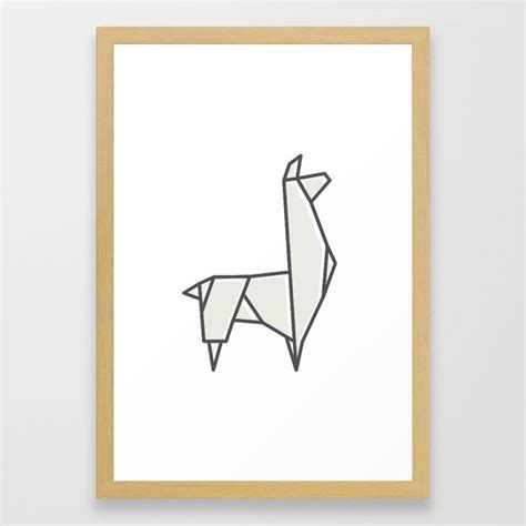 Buy Origami Llama Framed Art Print By Lemongirl Worldwide Shipping