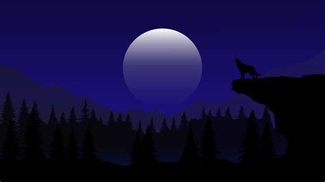 2048x1152 Night Wolf Howling Minimal 4k 2048x1152 Resolution Hd 4k