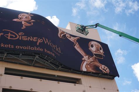 Giant Walt Disney World 50th Anniversary Electronic Billboard On I