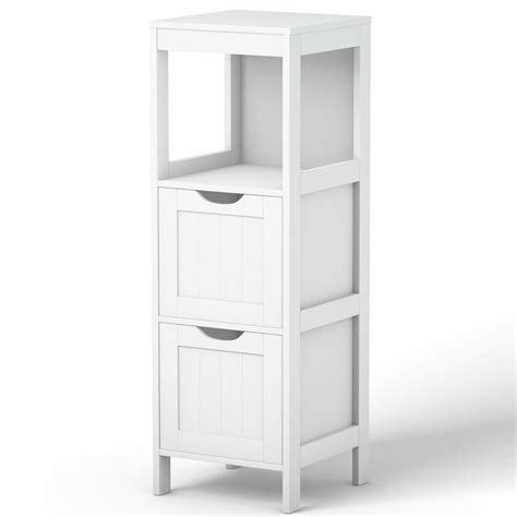 Shop over 830 top white bathroom storage cabinet and earn cash back all in one place. Costway White Floor Storage Cabinet Bathroom Organizer ...