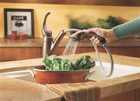 Kitchen faucets └ kitchen fixtures └ home & garden all categories antiques art baby books business & industrial oil rubbed bronze kitchen faucet single handle pull down sprayer sink mixer taps. Moen 7545ORB Camerist Single-Handle Kitchen Faucet with ...
