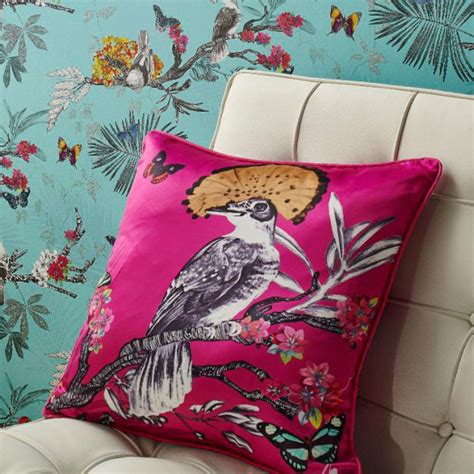 Mystical Forest Cushion By Arthouse Pink Wallpaper Direct