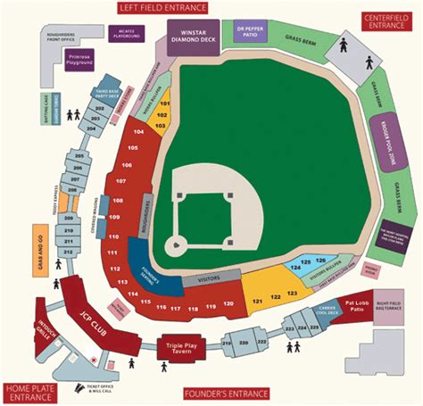 Seating Map Frisco Roughriders Dr Pepper Ballpark