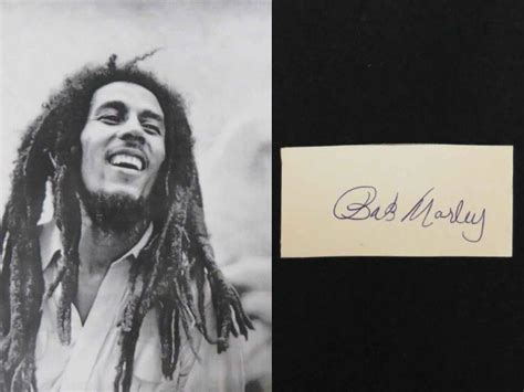 Bob Marley Jamaican Singer 1945 1981 Autograph Cut 1 12