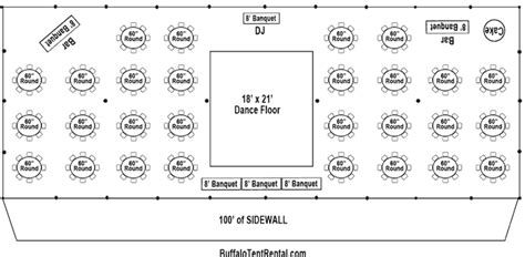 40 X 100 Tent Layout Rental In Buffalo Erie County Niagara County And
