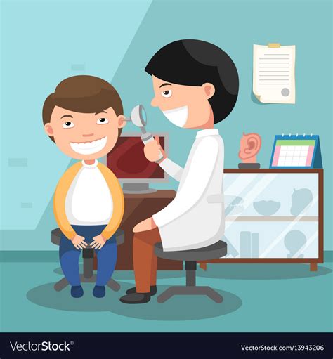 Doctor Performing Physical Examination Royalty Free Vector