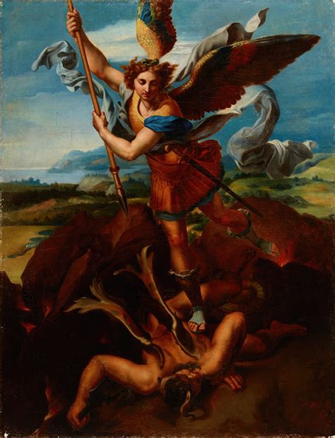 Saint Michael The Archangel Vanquishing Satan By Rafał Hadziewicz Artvee